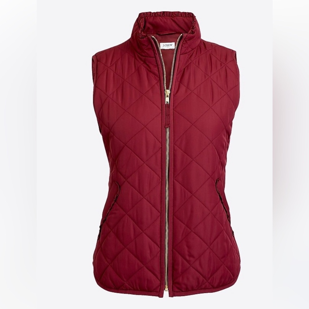 J.Crew Mercantile Ruffle Quilted Puffer Vest - XS